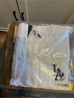 OVO White T‑Shirt with Navy LA Owl Logo